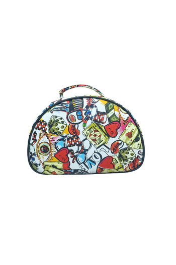 Maykis Multi-Color Transparent Half Moon Makeup Bag