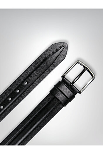 MFT Leather Design Genuine Leather Men's Belt - Single Stitch Buffalo Leather - 4.5cm, Black |   8571R