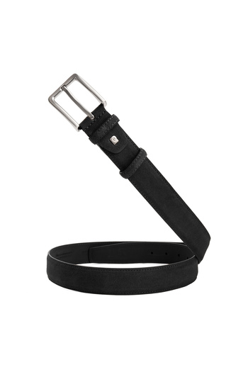 Pierre Cardin Black Suede Leather Men's Belt (Width 3.5 cm) Pc01009S5S