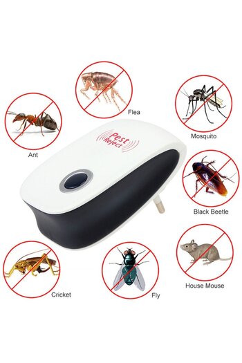 Pest Reject Ultrasonic - Anti Pest Device for Cockroaches, Flies, Mosquitoes, Ants, Spiders, Mice