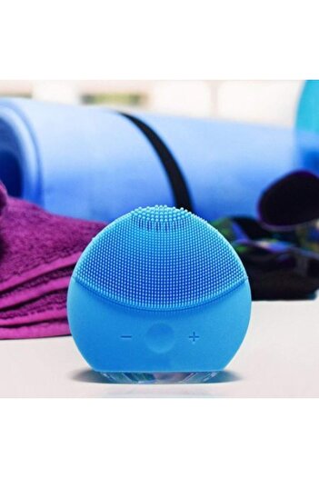 viMAG Silicone Facial Brush, Massaging Device for Circulation Improvement, Blue,