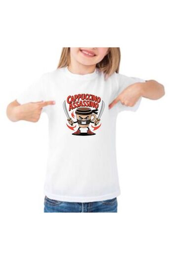 OEM T-shirt Cappuccino Assassino, White, 9/10 years
