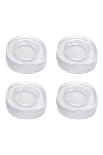 Doty Set of 4 FootPad anti-vibration mounts, for washing machine and furniture, silicone, transparent, 7x2