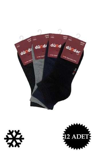 Dündar Winter Women's Cotton Sole Towel Booties Socks 12-Pack