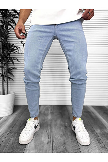dehaine Blugi barbati slim fit, albstri, uni, 548