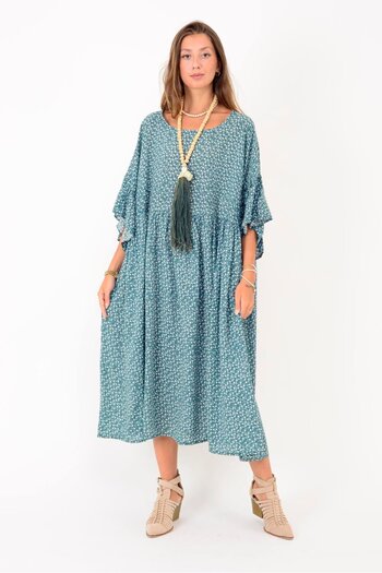 Park Moda ΦΟΡΕΜΑ BOHO AN136 ΜΕ ΣΧΕΔΙΟ ΛΟΥΛΟΥΔΙΑ ΚΑΙ ΡΟΜΠΑΛΙ ΜΕ ΦΟΡΕΜΑΤΑ
