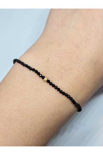 StefBiju Bracelet with 14k gold ball and semi-precious spinel stone