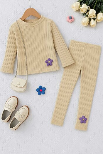 renkli diyar Girls' Seasonal Bottom-Up Top Set Clothing Kindergarten Primary School