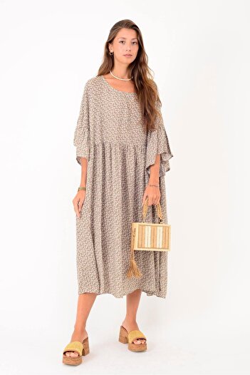 Park Moda ΦΟΡΕΜΑ BOHO AN136 ΜΕ ΣΧΕΔΙΟ ΛΟΥΛΟΥΔΙΑ ΚΑΙ ΡΟΜΠΑΛΙ ΜΕ ΦΟΡΕΜΑΤΑ