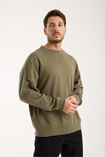 Store 100% Cotton Men's Oversize Sweatshirt |   Crew Neck, Casual Basic