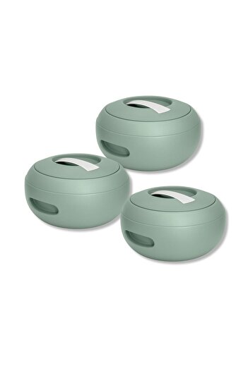 TSUMAB Mint Green Insulated Stainless Steel Casserole Set (Double Walled, Modern Design)