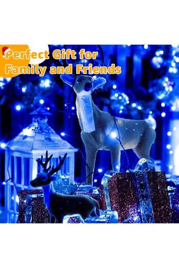 BellFyd 500 LED - Blue Christmas Lights, Indoor Outdoor, Christmas Tree Light Installation