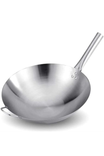Smart Kitchen 45cm Stainless Steel Wok Frying Pan Non-Stick Pan for Induction Gas Hob with Stay-Cool Handles