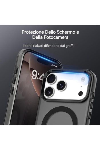 m.tk moveteck iPhone 17 Pro Max Case with Camera Protrusion Matte Magsafe Compatible Colored Edges Hard Cover