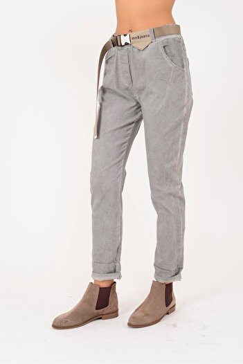 Park Moda 21668 Belt Detail Gabardine Pants
