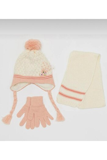 Wearflawless Set of 3 Girls' Scarf, Beanie, Gloves Set