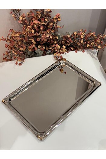 aljahwari Tea and coffee tray, 42x27m, matte silver