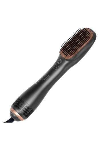 HYX 2 In 1 Professional Hair Dryer Brush Negative Ion Blow Dryer Straightening Brush Hot Air Styling