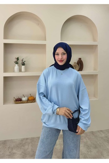 lurex moda Plain Basic Sweat