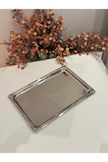 aljahwari Tea and coffee tray, size 23x34 m, matte silver