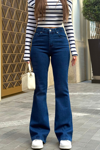 BİKELİFE Women's High Waist Lycra/Flexible Flared Trousers