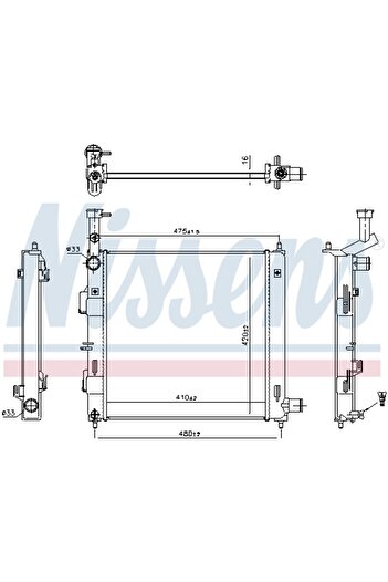 Nissens Radiator, Kia Picanto III