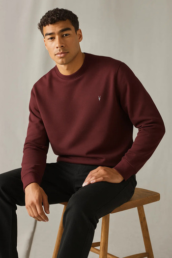 COMBİNE MİCHAİL Men's Winter Thick Basic Loose Burgundy Sweater