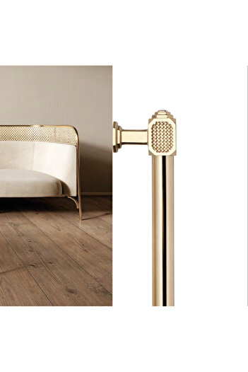 Özen Metal Özen Rattan Golden Yellow 192mm Metal Furniture Handle.