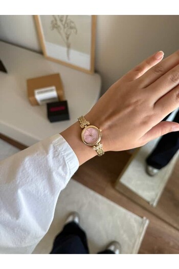 RoseandRoses Mahre Minimal Women's Wristwatch Gold (Pink Dial)