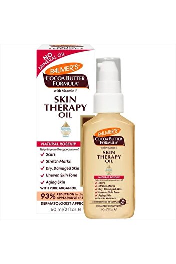 PALMER'S Cocoa Butter Formula Skin Therapy Moisturizing Body Oil with Vitamin E, Rosehip Fragrance,