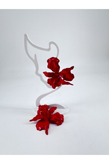 ZuTrenD Women's Red Flower Large Size Jewelry Unpredictable Style Trend Style Earrings