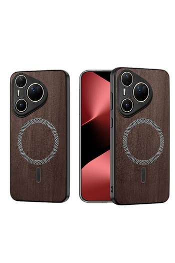 Wtech Huawei Pura 80 Ultra 5G 2025 Wood Texture Case Plus Shell Shockproof Magsafe Hard PC Rear Case Cover