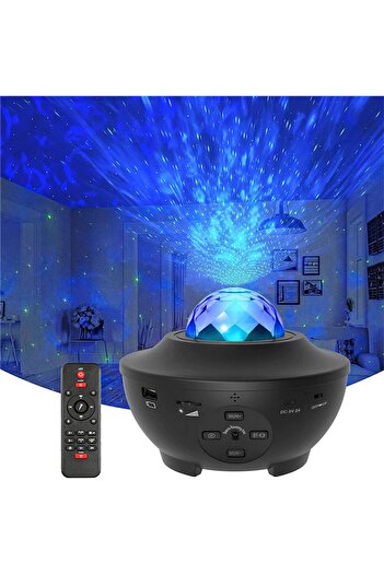 OEM Star Projector LED, Audio Speaker, Timer, USB Port, Bluetooth, Remote Control, Black