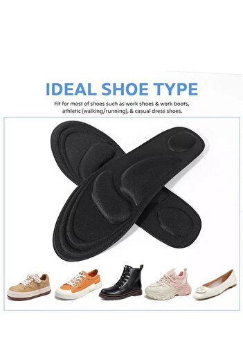 VEYA Inner lining padding designed for flat feet and to protect the foot from pain. Black color.