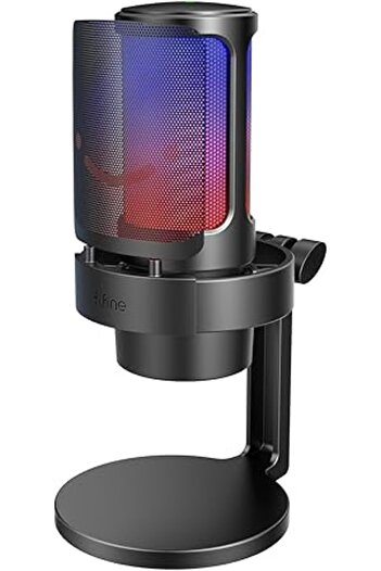 Generic Gaming Microphone, USB PC Mic for Streaming, Podcasts, Recording, Condenser Desktop Mic with RGB Con