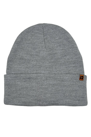 Sofist İstanbul Gray Unisex Basic Beanie Lp Collection Folded Gray Ribbed Knit Classic Beanie