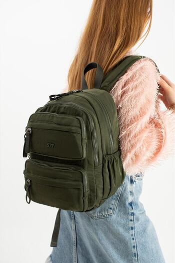 Baginn Women's Backpack Ultra Light Polyamide Fabric Waterproof Multi-Pocket Casual Backpack 35*25 cm
