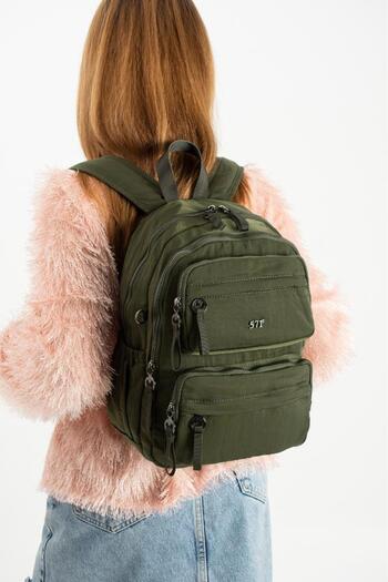 Baginn Women's Backpack Ultra Light Polyamide Fabric Waterproof Multi-Pocket Casual Backpack 35*25 cm