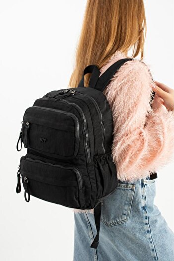 Baginn Women's Backpack Ultra Light Polyamide Fabric Waterproof Multi-Pocket Casual Backpack 35*25 cm