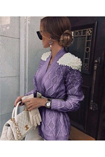 AndraRose Styles Pearl cardigan - Purple - C25453M