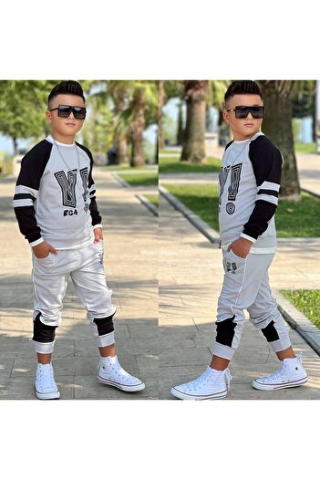 KOKOŞ BEBEK Boy's Stylish Printed 2-Piece Set - Age 2/12 - 31519