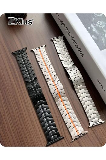 HYX Apple Watch Bands 49mm 46mm 45mm 44mm 42mm, Stainless Steel Apple Watch band