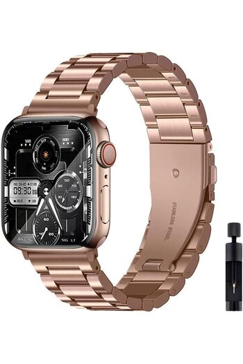 HYX Apple Watch Ultra 1/2/3, Stainless Steel Strap for 49/45/46/44/42mm