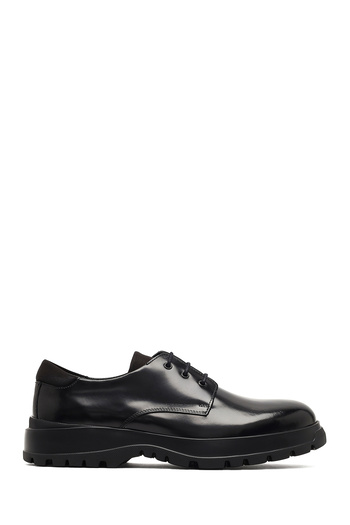 Derimod Men's Black Lace-Up Thick Soled Leather Casual Shoes 25Wfd632022