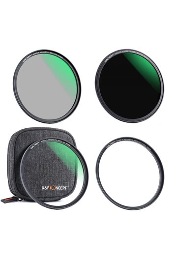 K&F CONCEPT Filter kit 55mm MCUV+CPL+ND1000 and magnetic ring SKU.1651