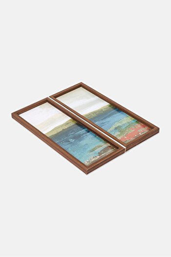 WALL ART 2 Pieces Nature Painting Frame, Multicolor