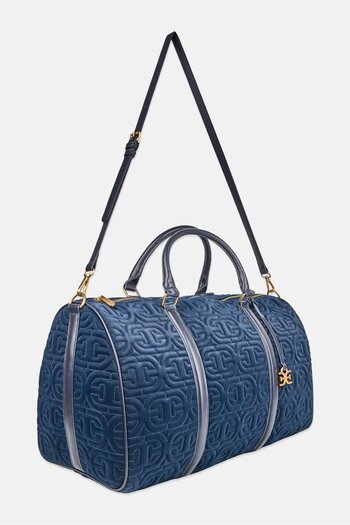 Sam Edelman Women Brand Logo Duffle Bag, Navy