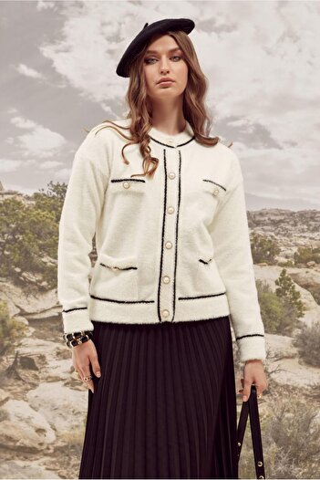 Alvina Button-Detail Knitwear Jacket 45932