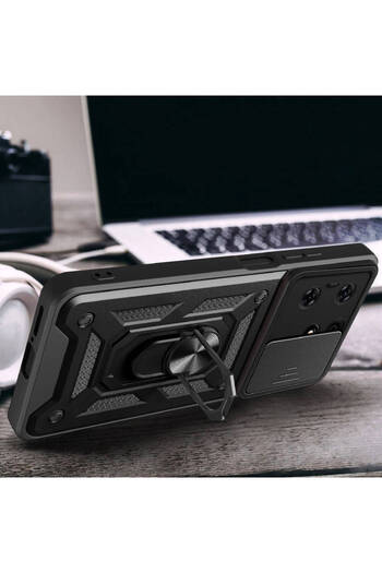 Tılsım Tekno Tecno Spark 10 Pro Case Magnetic Stand Zore Sliding with Camera Protection Vega Cover