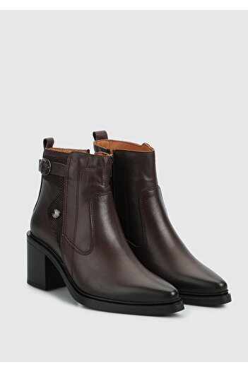 Provoq Brown Leather Women's Boots